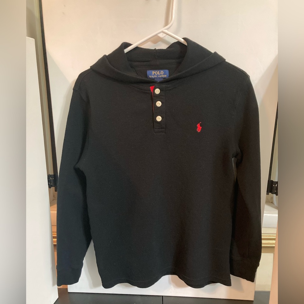 Polo by Ralph Lauren Kids Black Hoodie with Red Logo